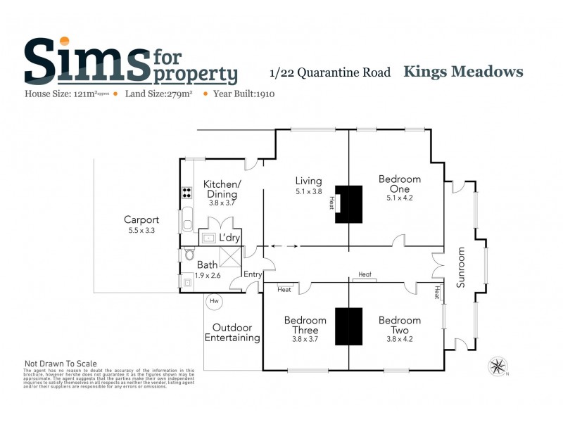 1/22 Quarantine Road, Kings Meadows TAS 7249 Floorplan
