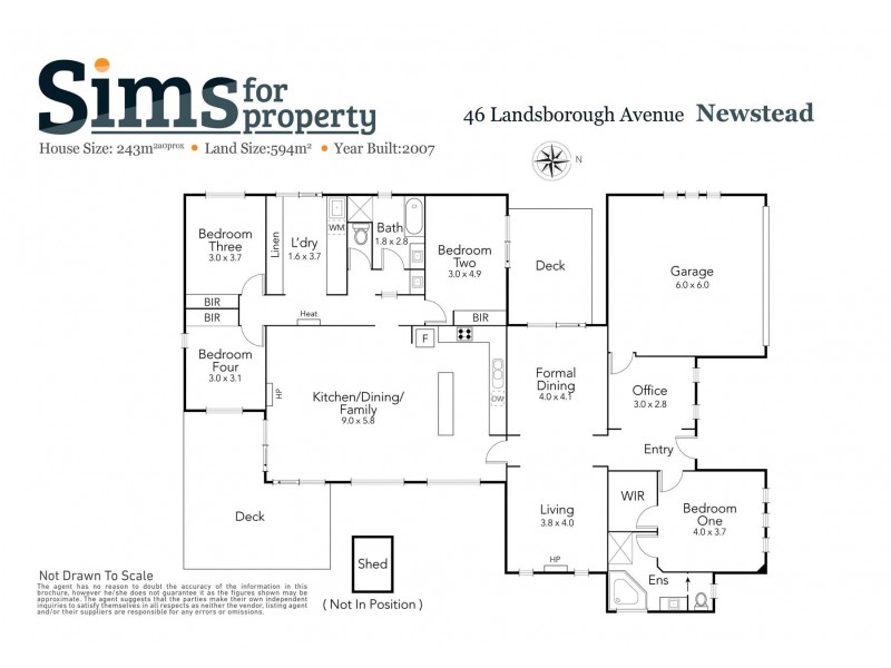 46 Landsborough Avenue, Newstead TAS 7250 Floorplan