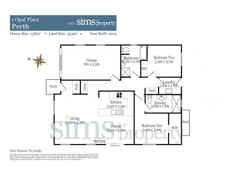 1 Opal Place, Perth TAS 7300 Floorplan