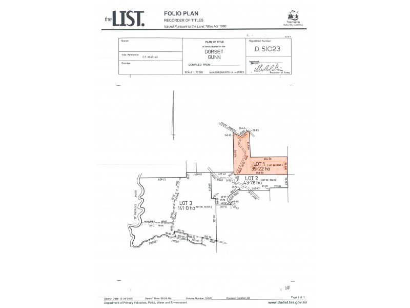 Lot 1 90 Mt Barrow Road, Nunamara TAS 7259 Floorplan