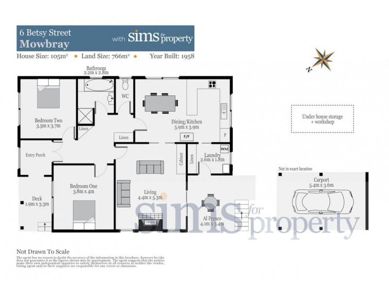 6 Betsy Street, Mowbray TAS 7248 Floorplan