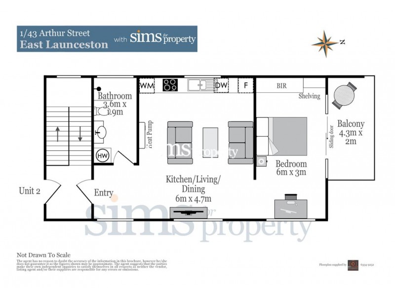 1/43 Arthur Street, East Launceston TAS 7250 Floorplan