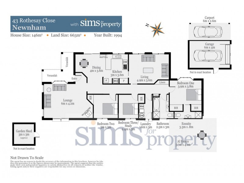 43 Rothesay Close, Newnham TAS 7248 Floorplan