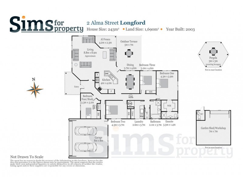 2 Alma Street, Longford TAS 7301 Floorplan