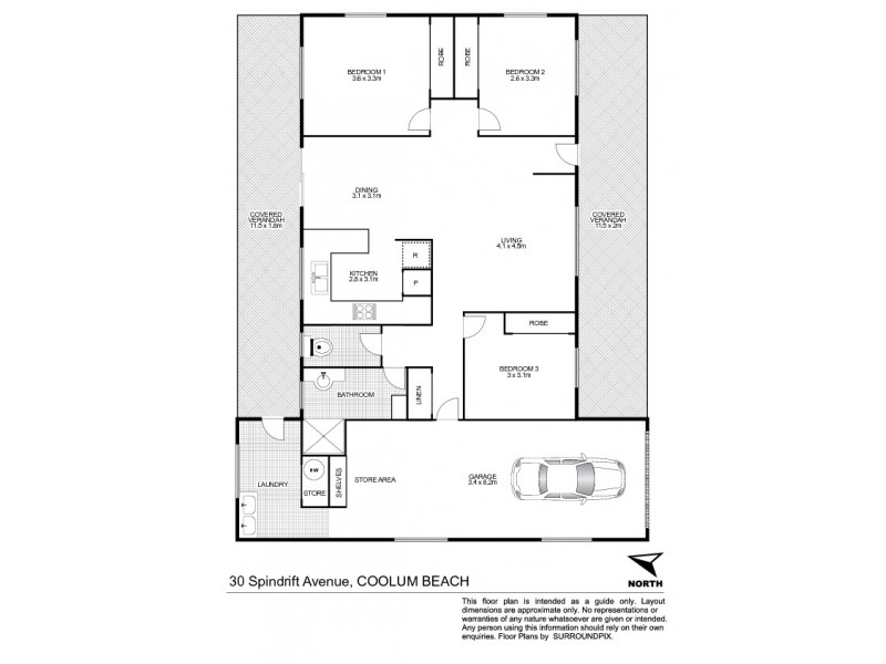 30 Spindrift Ave, Coolum Beach QLD 4573 Floorplan