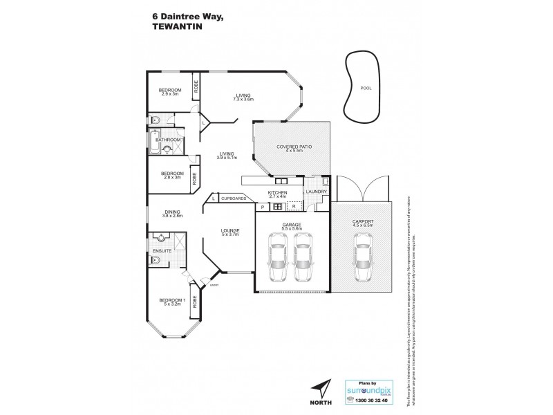 6 Daintree Way, Tewantin QLD 4565 Floorplan