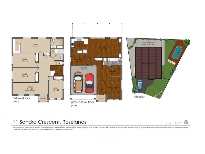 11 Sandra Crescent, Roselands NSW 2196 Floorplan