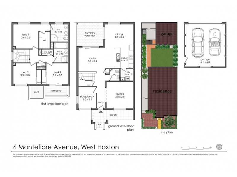 6 Montefiore Avenue, West Hoxton NSW 2171 Floorplan