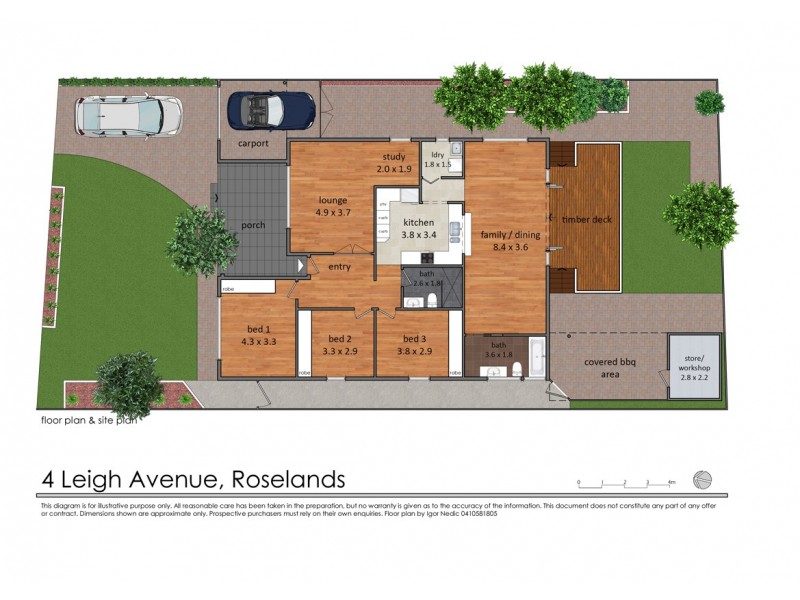 4 Leigh Avenue, Roselands NSW 2196 Floorplan