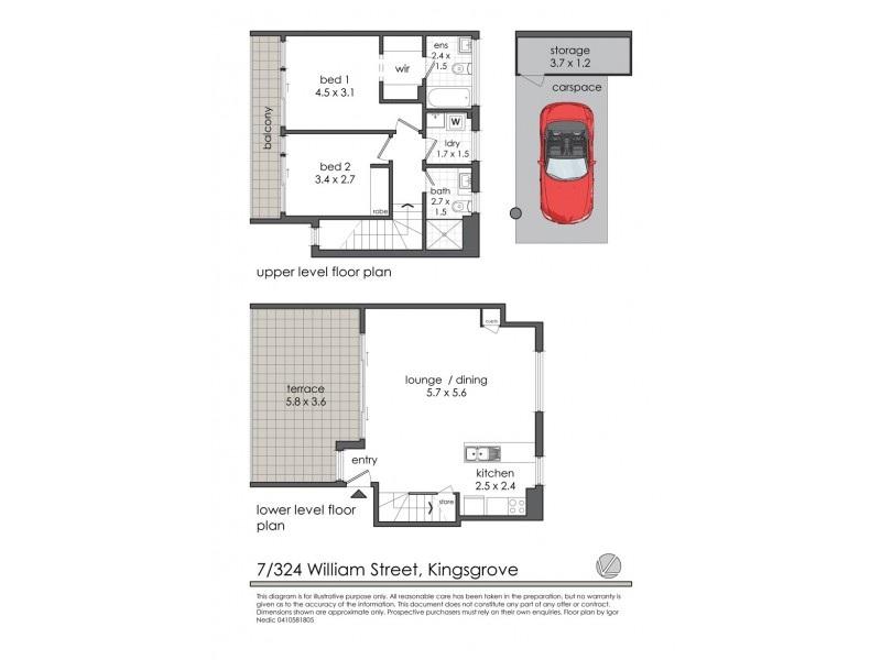 7/324-326 William Street, Kingsgrove NSW 2208 Floorplan