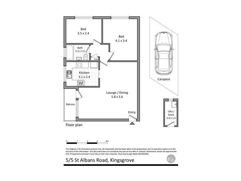 5/5-9 St Albans Road, Kingsgrove NSW 2208 Floorplan