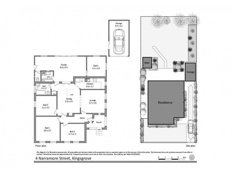 4 Narramore Street, Kingsgrove NSW 2208 Floorplan