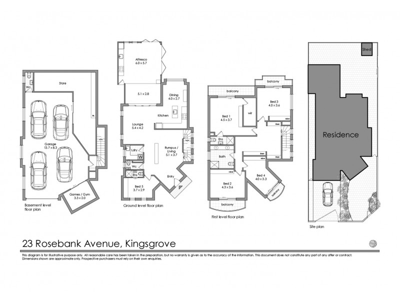 23 Rosebank Avenue, Kingsgrove NSW 2208 Floorplan