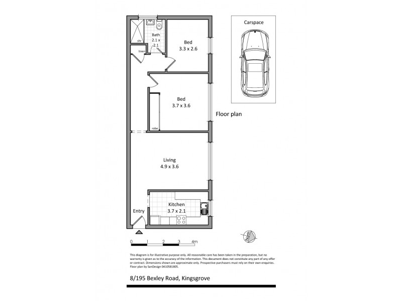 8/195 Bexley Road, Kingsgrove NSW 2208 Floorplan