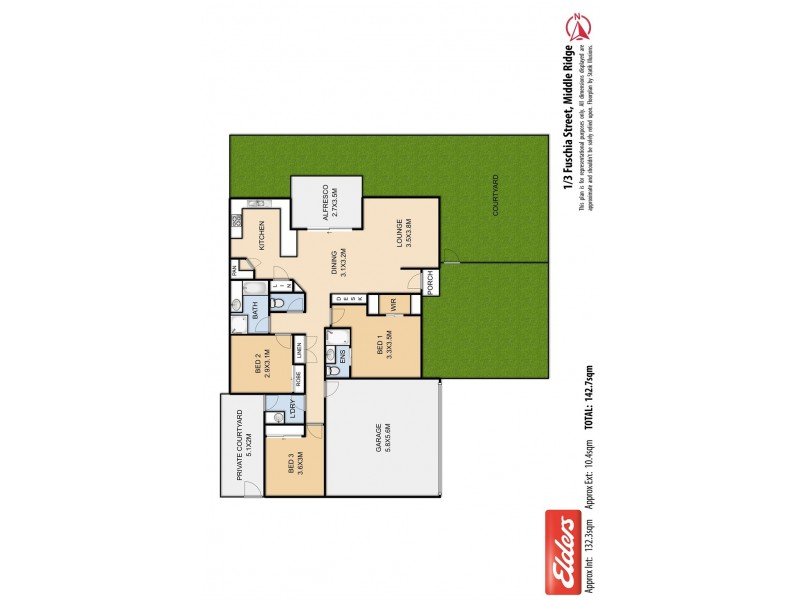 1/3 Fuschia Street, Middle Ridge QLD 4350 Floorplan