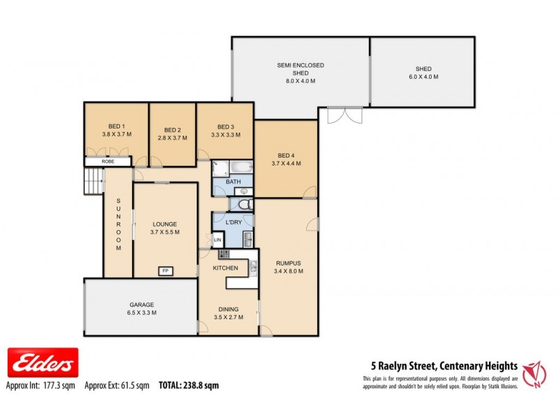 5 Raelyn Street, Centenary Heights QLD 4350 Floorplan