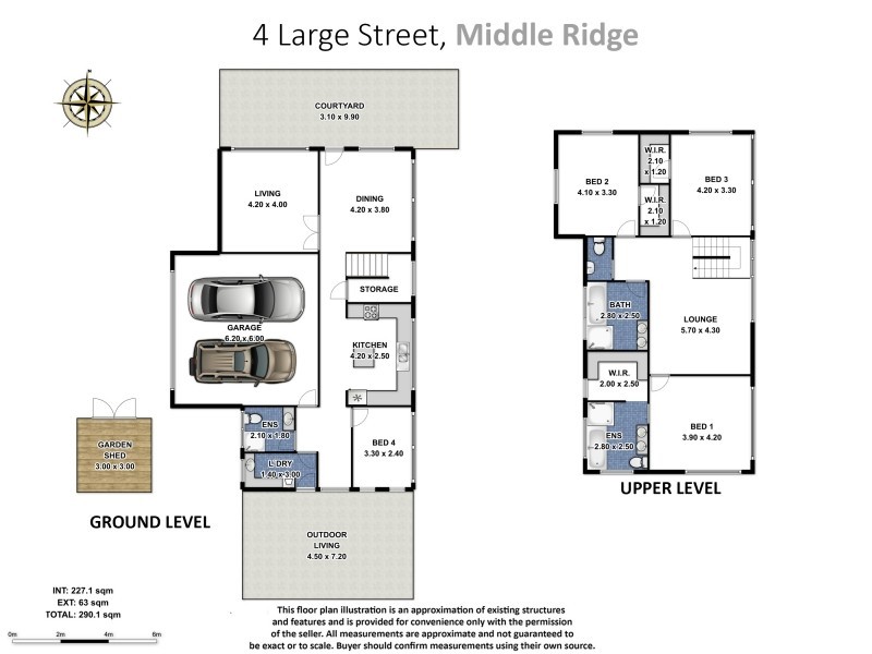 4 Large Street, Middle Ridge QLD 4350 Floorplan