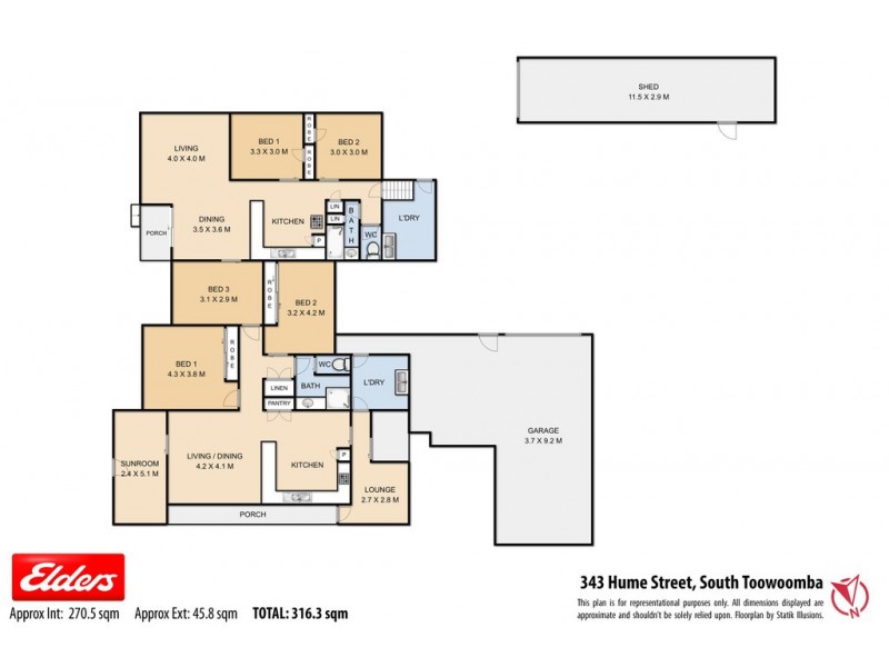 343 Hume Street, South Toowoomba QLD 4350 Floorplan