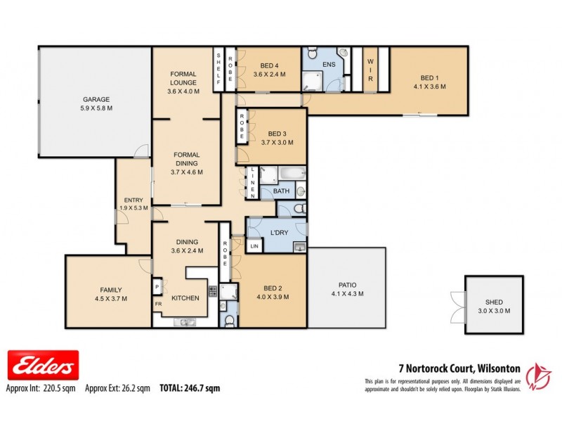 7 Nortorock Court, Wilsonton Heights QLD 4350 Floorplan