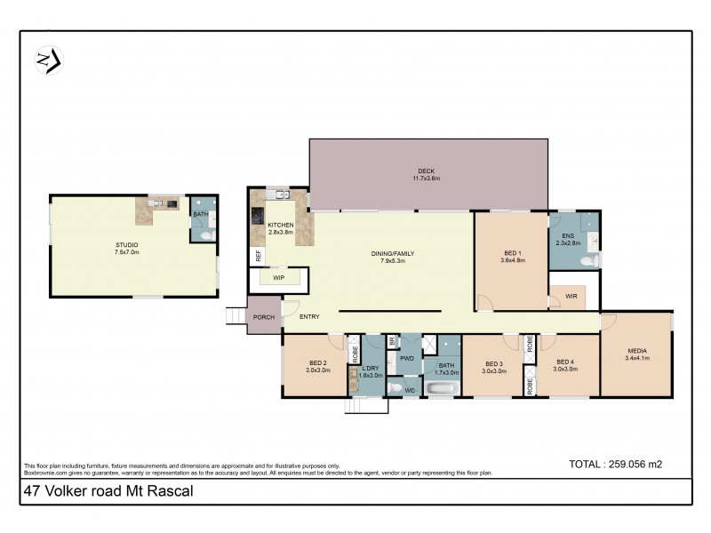 47 Volker Road, Mount Rascal QLD 4350 Floorplan