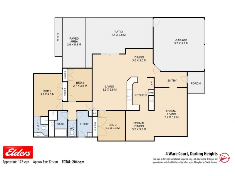 4 Ware Court, Darling Heights QLD 4350 Floorplan