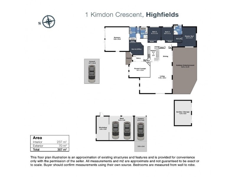 1 Kimdon Crescent, Highfields QLD 4352 Floorplan