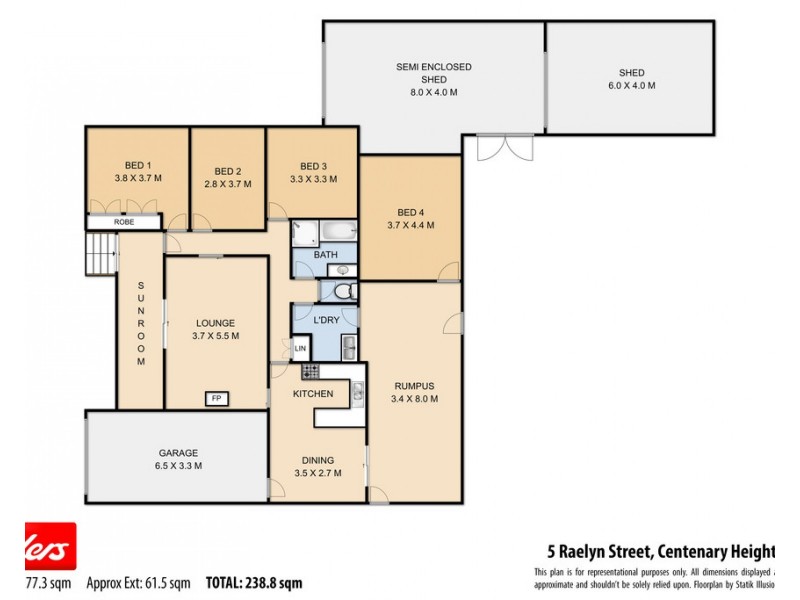 5 Raelyn Street, Centenary Heights QLD 4350 Floorplan