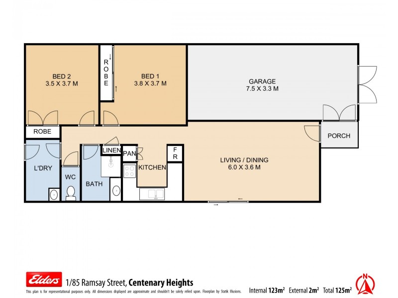 1/185 Ramsay Street, Centenary Heights QLD 4350 Floorplan
