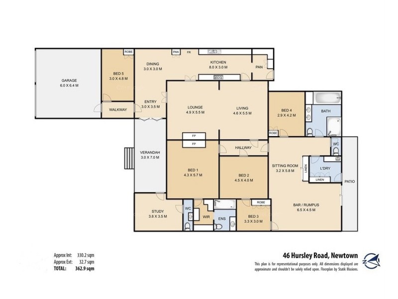 46 Hursley Road, Newtown QLD 4350 Floorplan