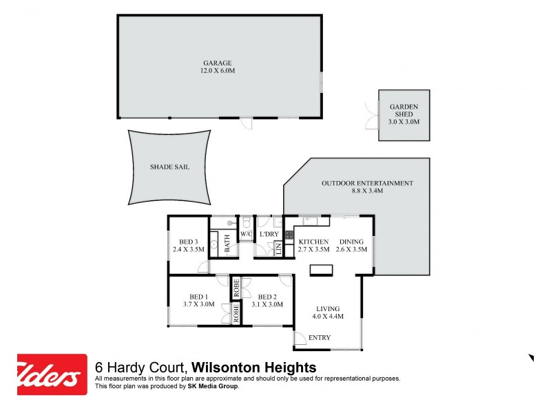 6 Hardy Court, Wilsonton Heights QLD 4350 Floorplan