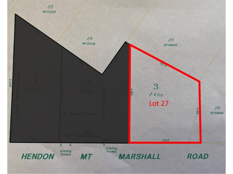 Lot 27 Hendon Mount Marshall Road, Mount Marshall QLD 4362
