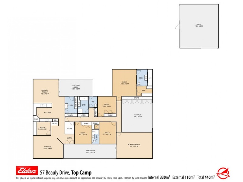 57 Beauly Drive, Top Camp QLD 4350 Floorplan