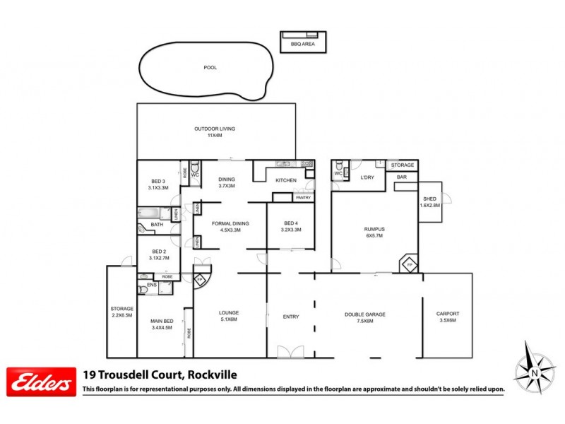 19 Trousdell Court, Rockville QLD 4350 Floorplan