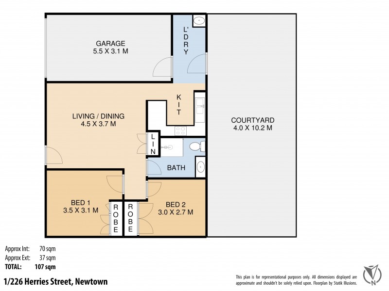 Unit 1/226 Herries Street, Toowoomba City QLD 4350 Floorplan