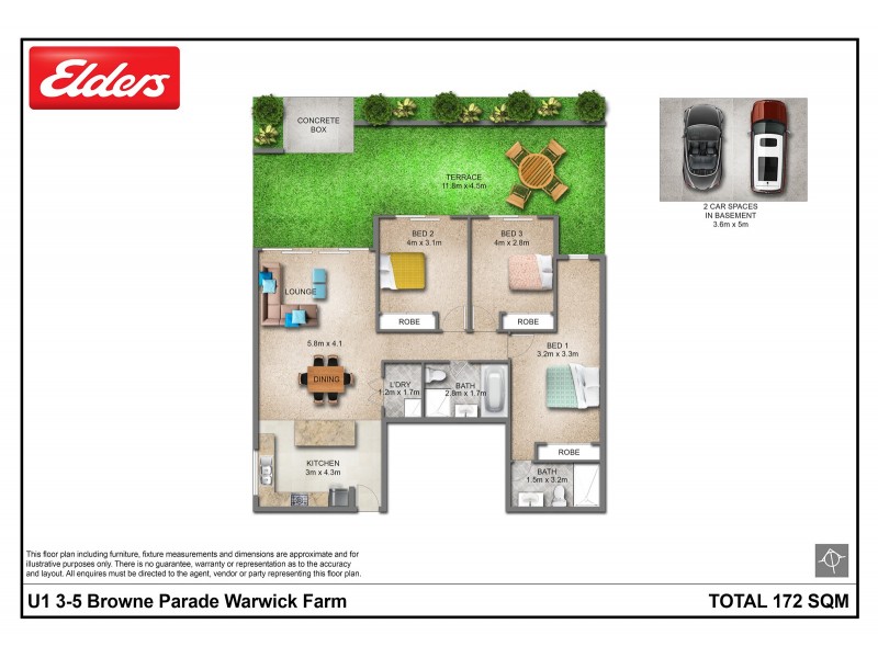 1/3 Browne Parade, Warwick Farm NSW 2170 Floorplan