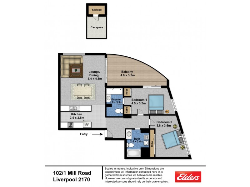 102/1 Mill Road, Liverpool NSW 2170 Floorplan