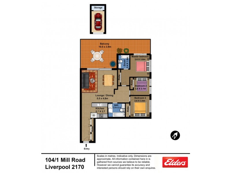 104/1 Mill Road, Liverpool NSW 2170 Floorplan