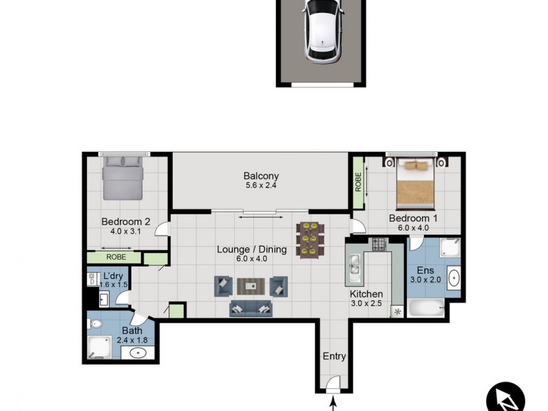 104/323 Forest Road, Hurstville NSW 2220 Floorplan