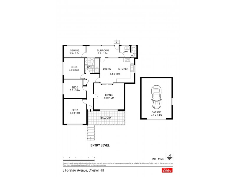 8 Forshaw Avenue, Chester Hill NSW 2162 Floorplan
