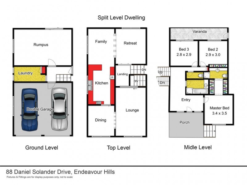 88 Daniel Solander Drive, Endeavour Hills VIC 3802 Floorplan