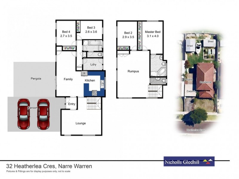 32 HEATHERLEA CRESCENT, Narre Warren VIC 3805 Floorplan