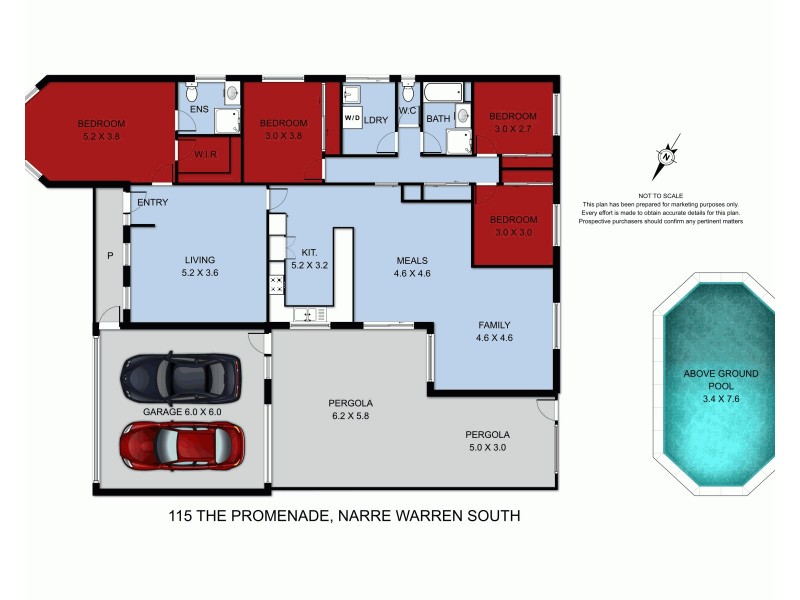 115 The Promenade, Narre Warren South VIC 3805 Floorplan