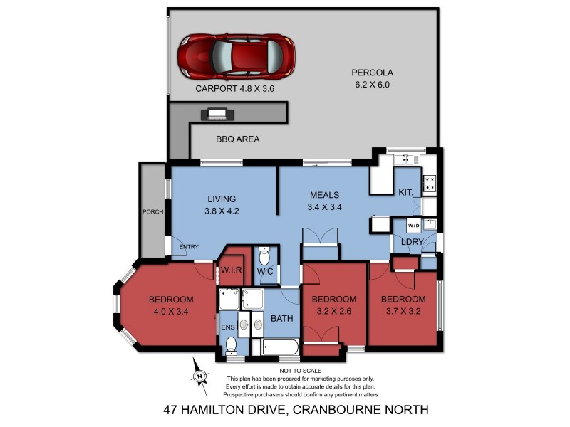 47 Hamilton Drive, Cranbourne North VIC 3977 Floorplan