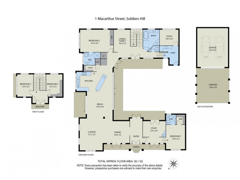 1 Macarthur Street, Soldiers Hill VIC 3350 Floorplan