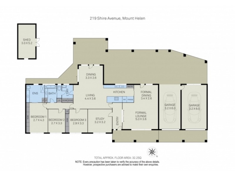 219 Shire Avenue, Mount Helen VIC 3350 Floorplan