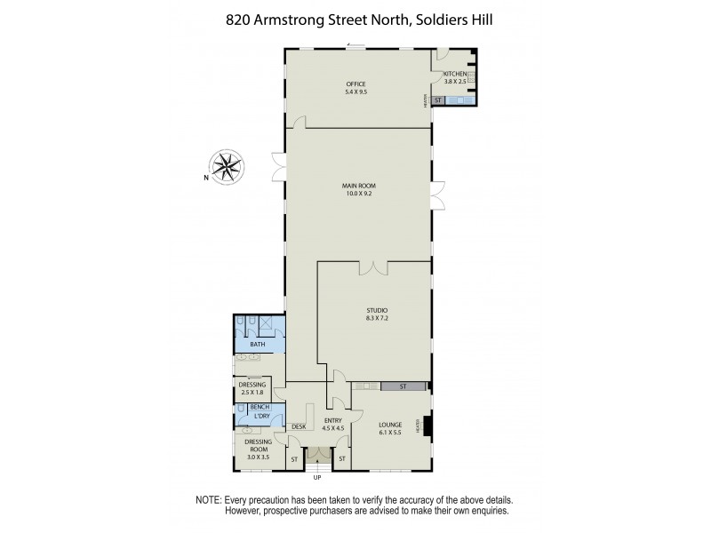 820 Armstrong St Nth, Soldiers Hill VIC 3350 Floorplan