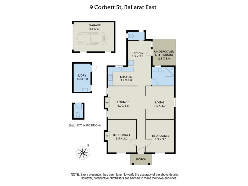 9 Corbett Street, Ballarat East VIC 3350 Floorplan