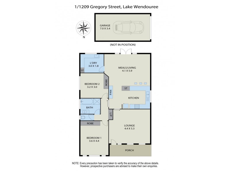 1/1209 Gregory Street, Lake Wendouree VIC 3350 Floorplan