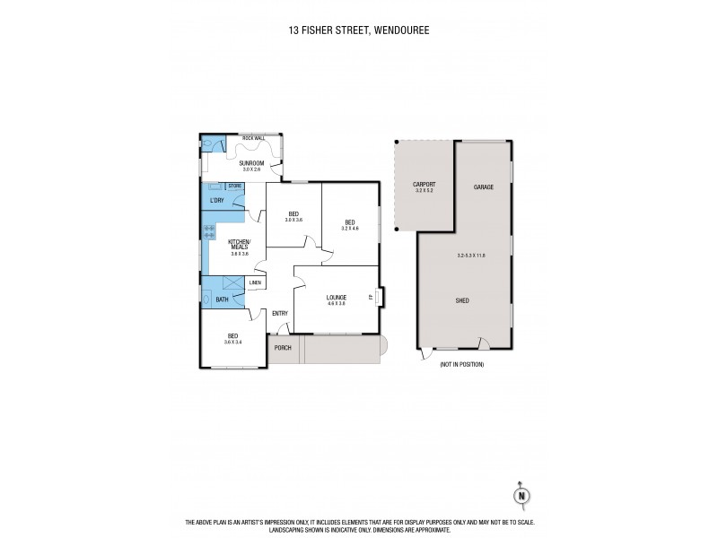 13 Fisher Street, Wendouree VIC 3355 Floorplan