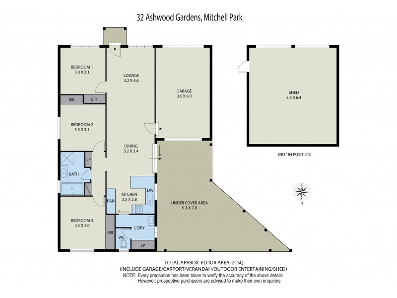 32 Ashwood Gardens, Mitchell Park VIC 3355 Floorplan